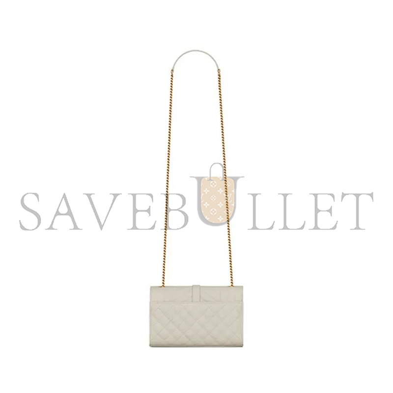 YSL ENVELOPE SMALL IN QUILTED GRAIN DE POUDRE EMBOSSED LEATHER 526286BOW919207 (21*13*6cm)